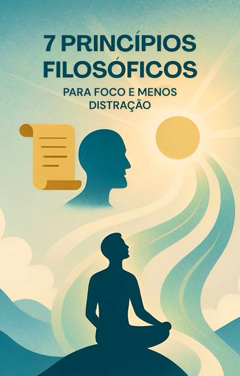 Capa do E-book: 7 Princípios Filosóficos para Foco e Menos Distração